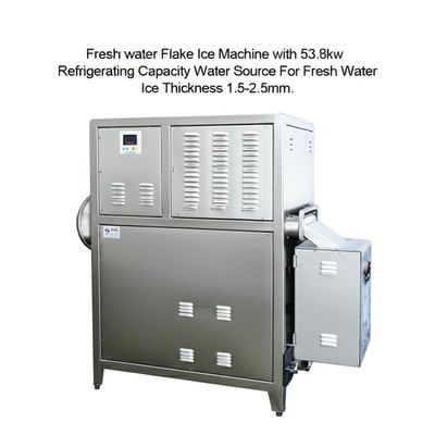 কেনা Freshwater Flake Ice Machine with 53.8kw Refrigerating Capacity 10000kg/24h Production and 1.5-2.5mm Ice Thickness online manufacture