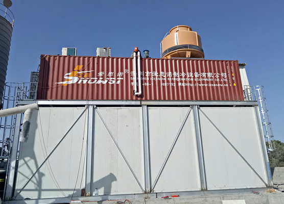 Containerized Concrete Cooling System Ice Making Plant 30T