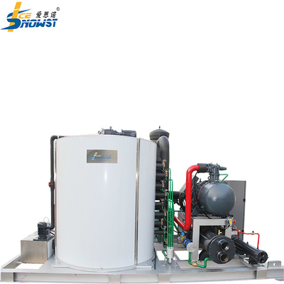 25Ton Concrete Cooling Freshwater Flake Ice Machine With Bin