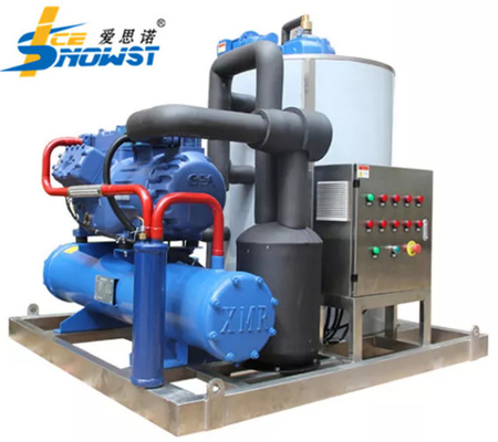 PLC Control Seawater Flake Ice Machine Maker 8 Ton