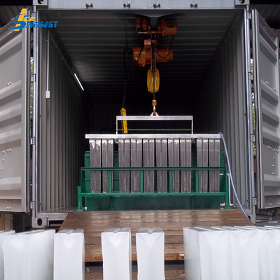 OEM 5 টন কনটেইনারাইজড ব্লক আইস মেশিন আইস ব্লক তৈরির উদ্ভিদ