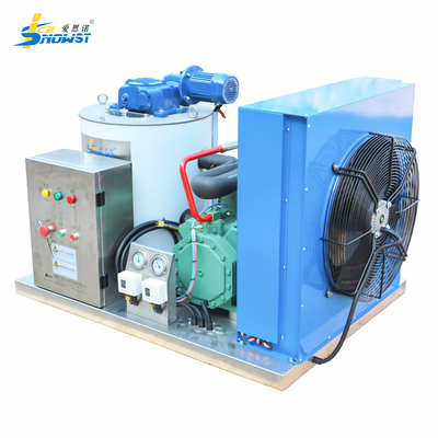 1000kg Saltwater Industrial Flake Ice Machine For Trawler Fishing